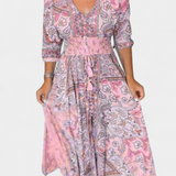 Vestido Casual de Verano Dunya con Escote en V