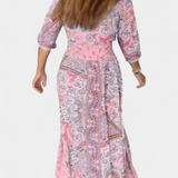 Vestido Casual de Verano Dunya con Escote en V