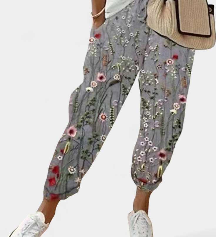 Mely Pantalones de Lino de Corte Relajado y Estilo Atemporal