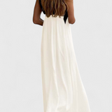 Vestido Edith con Cuello Cruzado y Espalda Abierta