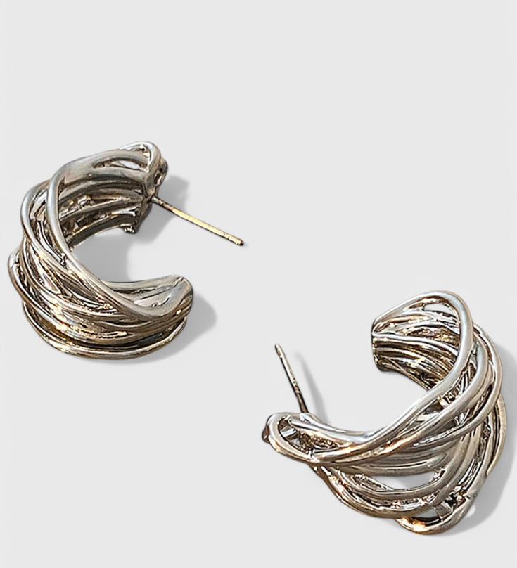 Pendientes de Aro en Forma de C