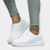 Zapatillas Deportivas de Cuero Blanco
