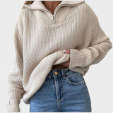 Eliana™ | Suéter de Punto con Cuello Alto y Cremallera