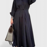 Vestido Maxi Largo Celina con Solapa