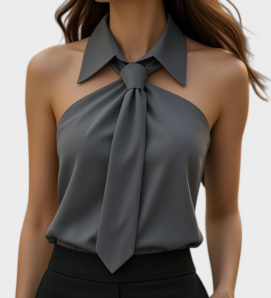 Lucía™ | Blusa halter elegante