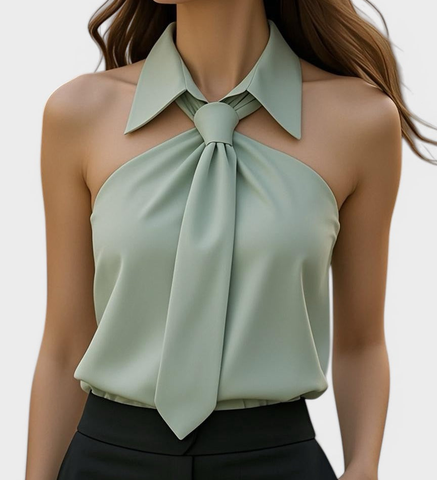 Lucía™ | Blusa halter elegante