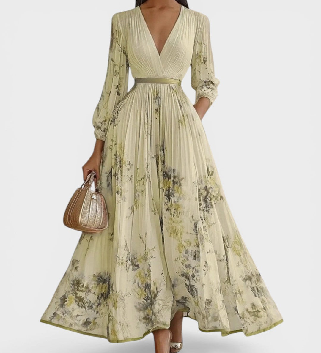 Ariadna™ | Vestido plisado floral elegante