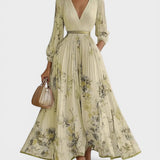 Ariadna™ | Vestido plisado floral elegante