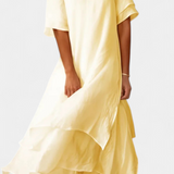 Vestido de Algodón Elegante y Capa de Eloise