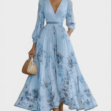 Ariadna™ | Vestido plisado floral elegante