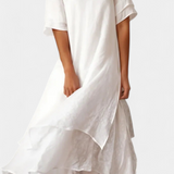 Vestido de Algodón Elegante y Capa de Eloise