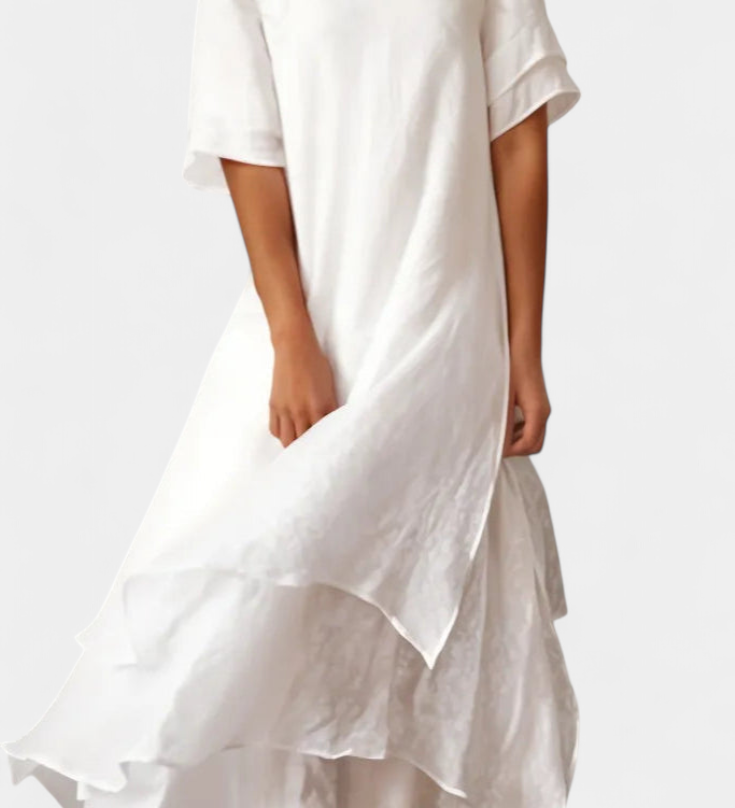 Vestido de Algodón Elegante y Capa de Eloise