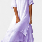Vestido de Algodón Elegante y Capa de Eloise