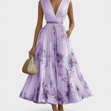 Ariadna™ | Vestido plisado floral elegante