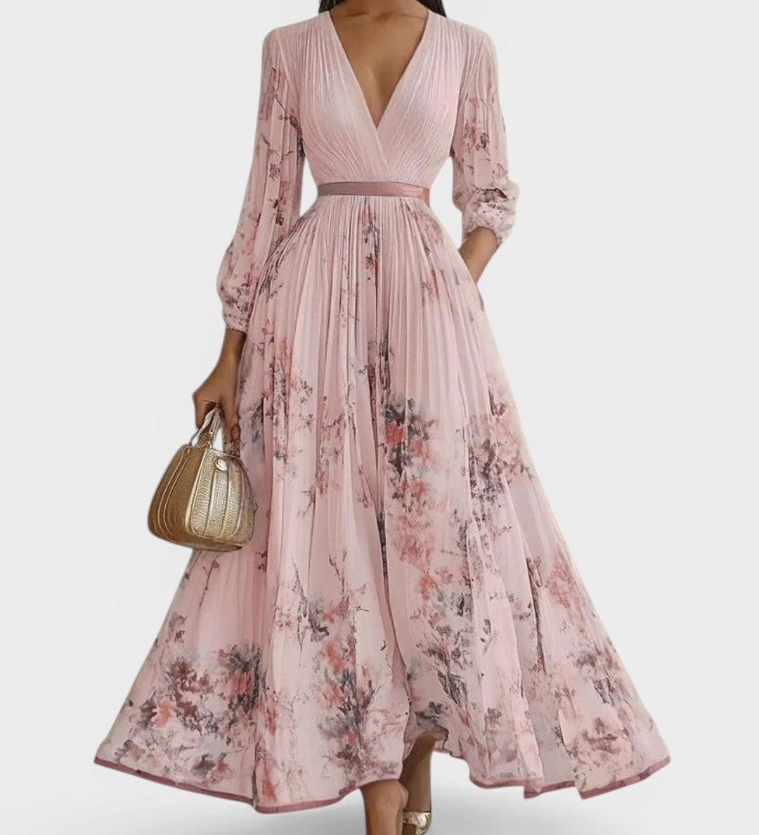 Ariadna™ | Vestido plisado floral elegante