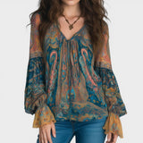 Carla™ | Blusa bohemia de chiffon elegante