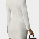 Vestido Blazer Doble Botonadura Heidi con Corte Estructurado