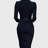 Rafaela™ | Vestido elegante con cuello y cinturón