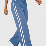 Alanys Pantalón Deportivo de Pierna Ancha con Detalle Lateral