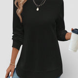 Ana™ | Camiseta lisa de manga larga esencial