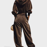 Carla™ | Conjunto de terciopelo con pantalones amplios