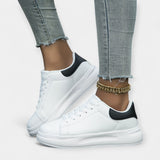 Zapatillas Deportivas de Cuero Blanco