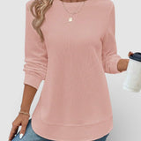 Ana™ | Camiseta lisa de manga larga esencial