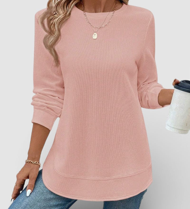 Ana™ | Camiseta lisa de manga larga esencial
