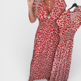 Elena™ | Vestido leopardo de escote en V