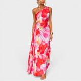 Lucía™ | Vestido maxi floral de un hombro