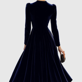Vega™ | Vestido midi azul elegante