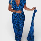 Elena™ | Vestido leopardo de escote en V