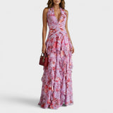 Natalia™ | Vestido maxi halter elegante
