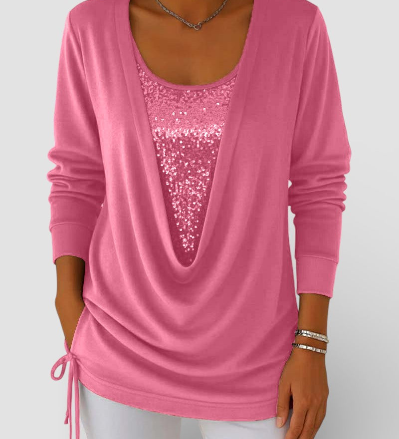 Lucía™ | Top bicolor de lentejuelas premium