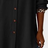 Juana™ | Camisa de botones con estampado leopardo