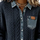 Adela™ | Camisa elegante con detalles denim