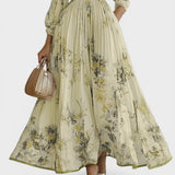 Ariadna™ | Vestido plisado floral elegante