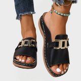 Sandalias con Suela Gruesa y Ajuste Sencillo