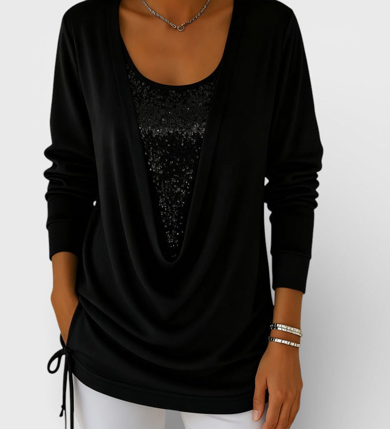 Lucía™ | Top bicolor de lentejuelas premium