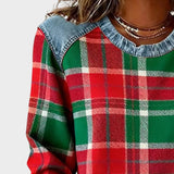 Marta™ | Sudadera con parches a cuadros