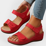 Sandalias ortopédicas de cuero con tacón