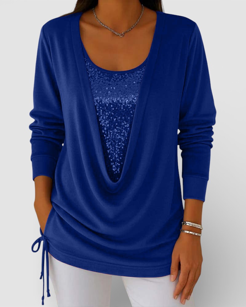 Lucía™ | Top bicolor de lentejuelas premium