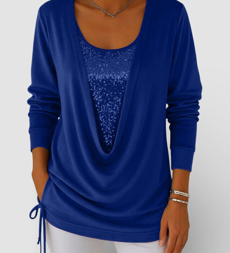 Lucía™ | Top bicolor de lentejuelas premium