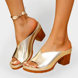 Sandalias Ortopédicas con Tacón Ancho