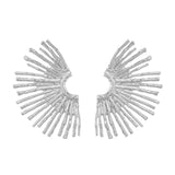 Pendientes de metal con borde ondulado