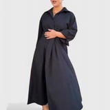 Vestido Maxi Largo Celina con Solapa