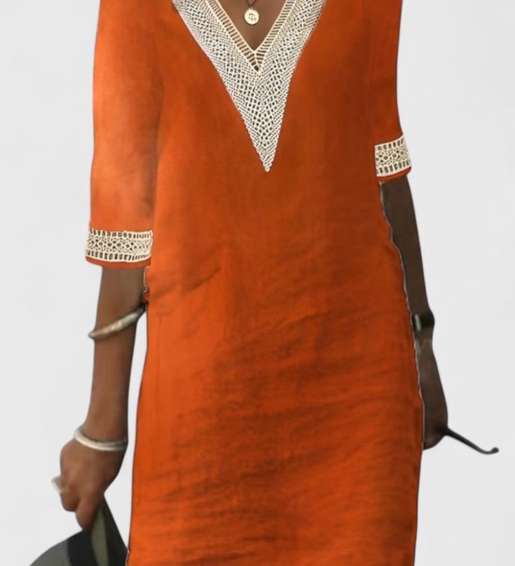 Vestido Midi de Elegancia Casual Malia