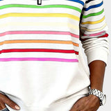 Raquel™ | Sudadera de rayas con media cremallera