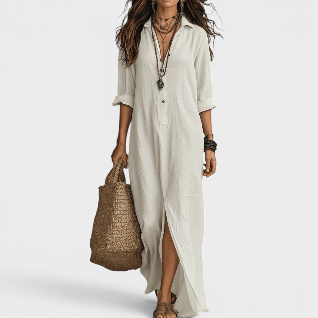 Amaia™ | Vestido maxi de botones