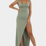 Vestido Viveka con Lazo en la Espalda y Comodidad Elástica